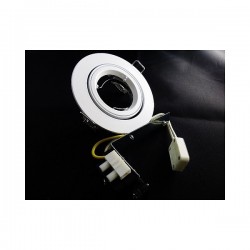 Support encastrable pour LED MR16 (12v) blanc ou métal brossé