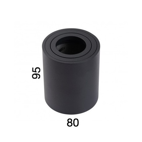 Plafonnier tube noir 95 X 80