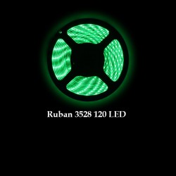 Ruban LED 3528 / 120 LED mètre vert pour intérieur (IP65) longueur 5 mètres