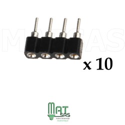 Sachet de 10 pièces connecteur RGB male femelle 4 broches pour 5050 et 3528